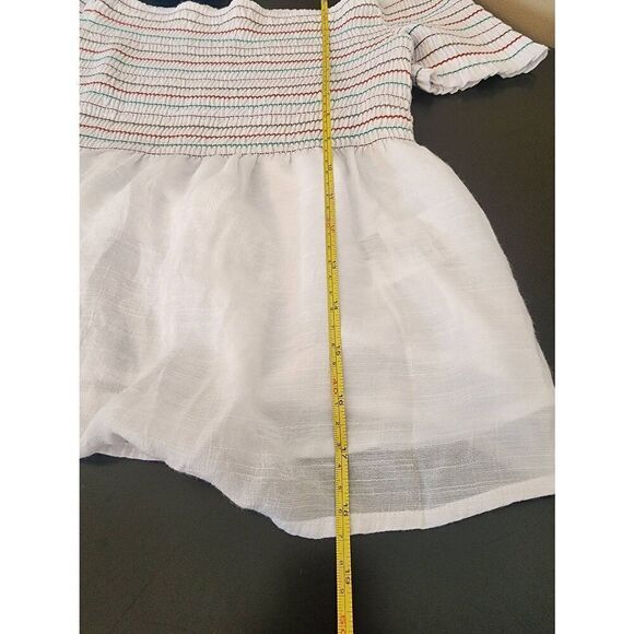 Guess Los Angeles off the shoulder baby doll top with elastic rouching size Medi - Picture 7 of 7